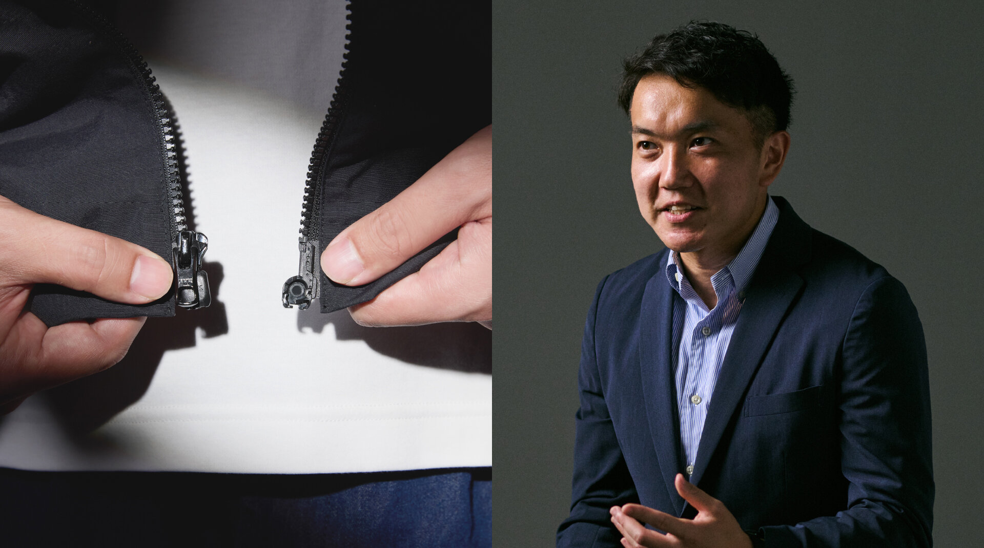 磁石でピタッと、左右にパチンと 新感覚の開閉ファスナーQuickFree